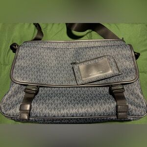 Michael Kors Dark Blue and Black Men's Messenger Bag